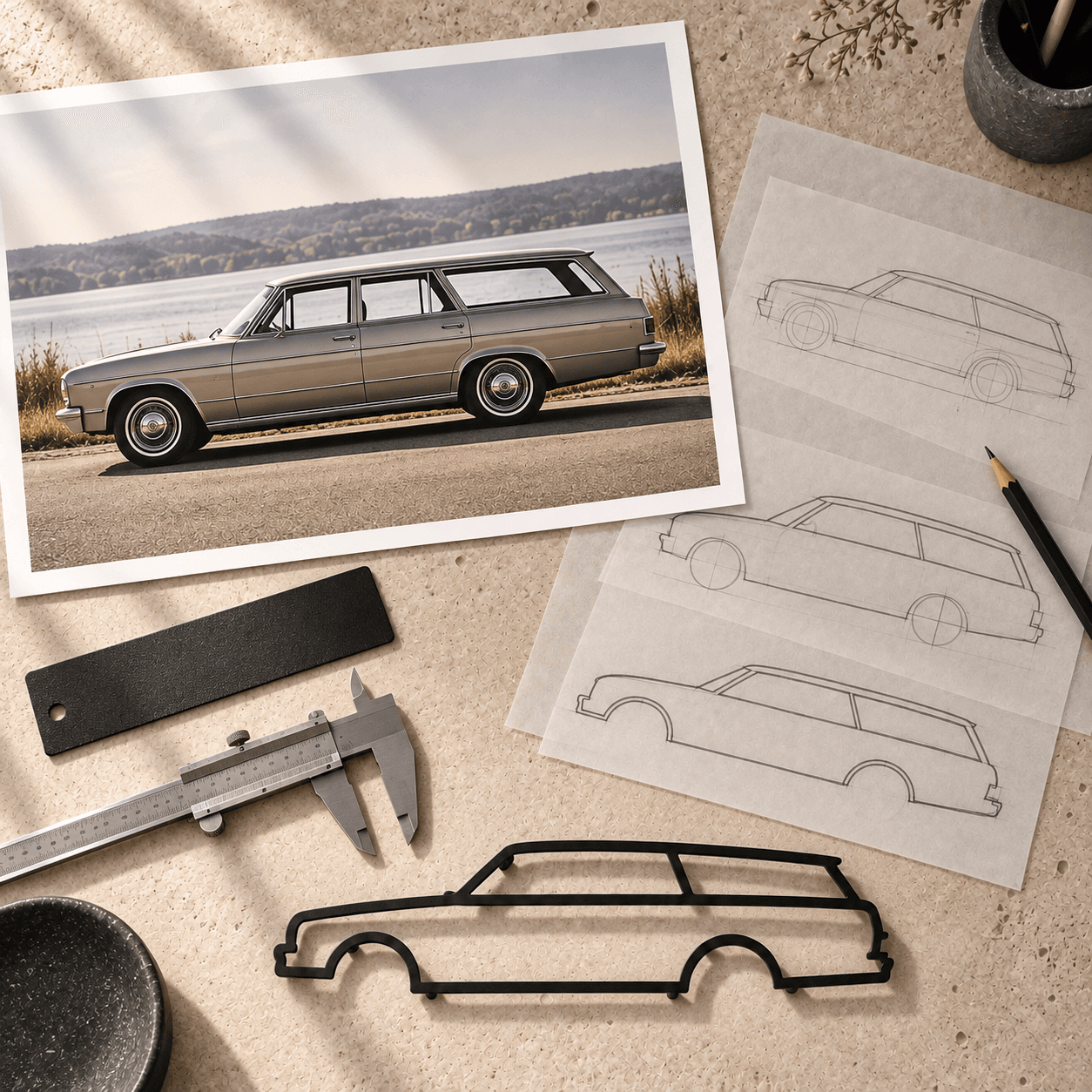 Your Car — Custom Metal Silhouette — 2